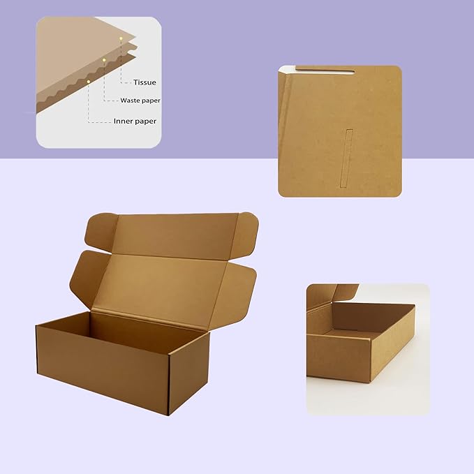 12x6x4 inches Shipping Boxes Bulk 20 Pack Brown, Corrugated Cardboard Box - Image 5