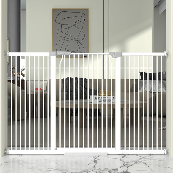 41" Extra Tall and Wide Baby Gate, 63-65.7'' Wide Pet Cat Gate by THEYFIRST