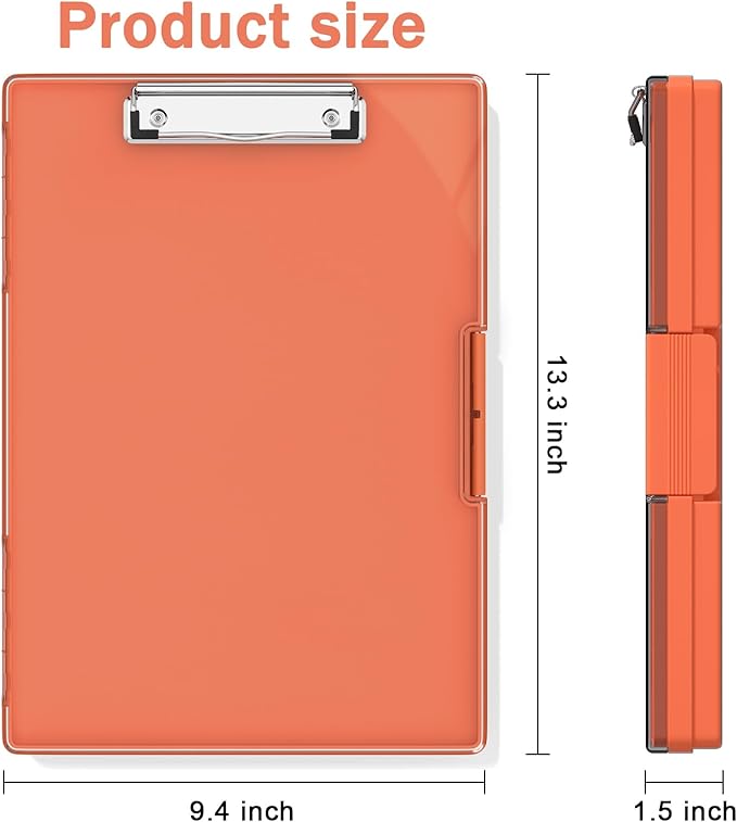 Rimilak Plastic Clipboard with Storage, Side Opening with 2 Compartment - Image 2