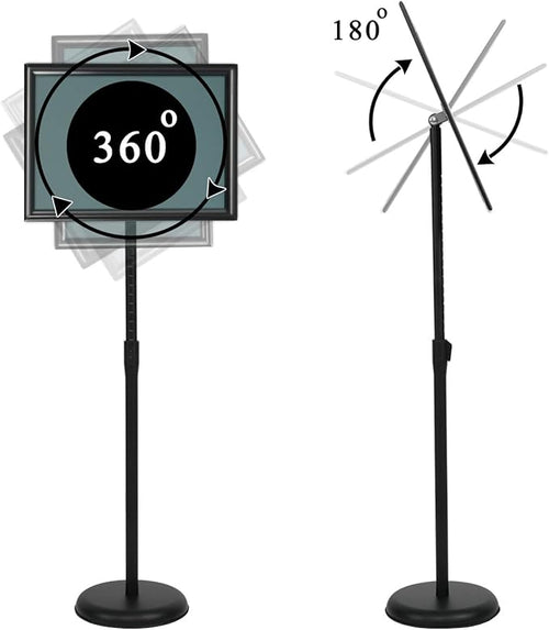 11 x 17 Inch Adjustable Pedestal Sign Holder Poster Stand, Heavy Duty Floor - Image 2