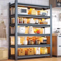 Storage Shelves, Garage Metal Shelving Unit, Adjustable, Double-Layer Column by Beaunatixx