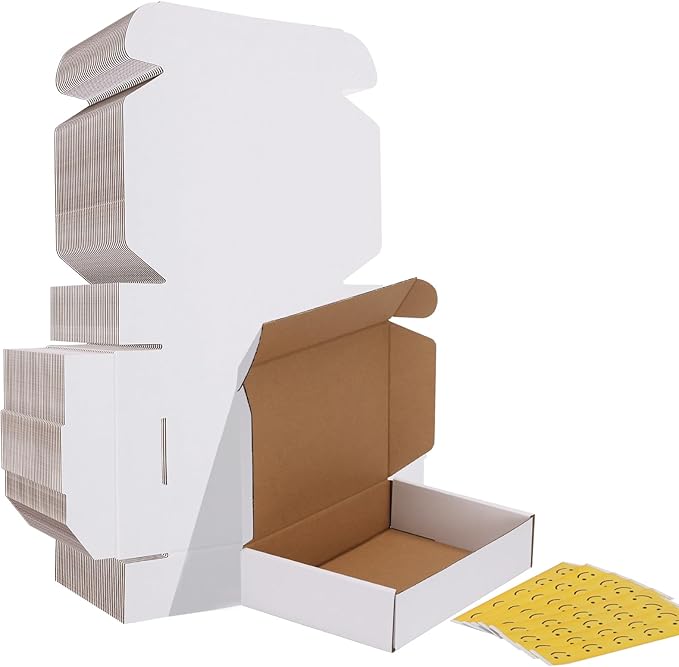 HORLIMER 40 Pack 9x6x2 Shipping Boxes, Small Business by HORLIMER