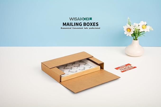 9x6x1.3 inch Shipping Boxes, Easy-Fold Multi-Depth DVD Mailer Box - Image 4