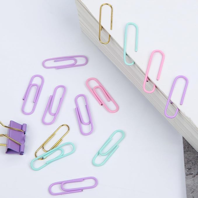 Cute Paper Clips Binder Clips Combo Set, 165 Psc, Cute Office Supplies Set - Image 6