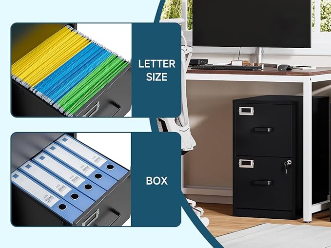 MIIIKO 2 Drawer Filing Cabinet - Image 3