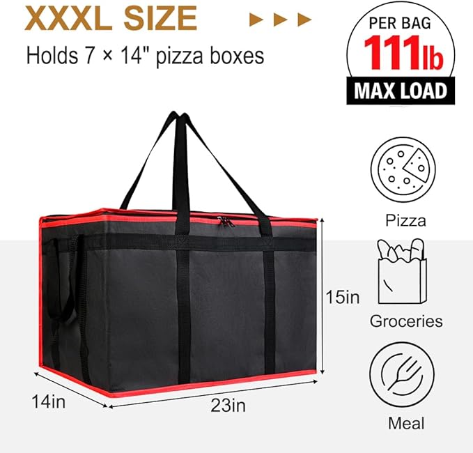mosago 2PK Insulated Food Delivery Bag - Image 2