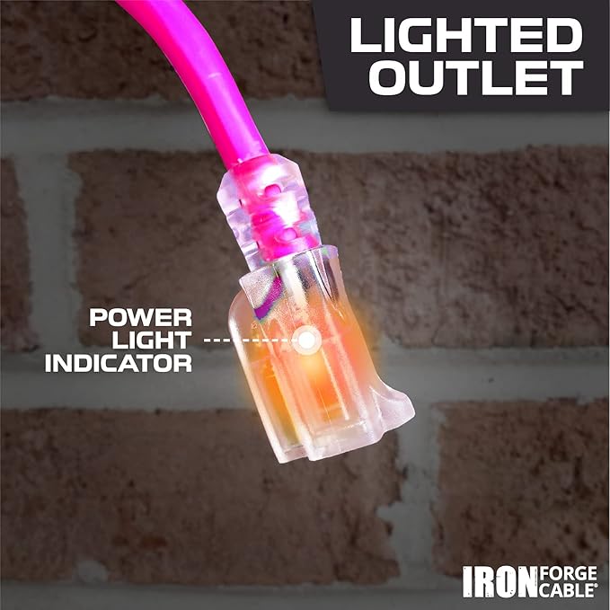Iron Forge Cable Weatherproof 100 Ft Outdoor Extension Cord - Image 5