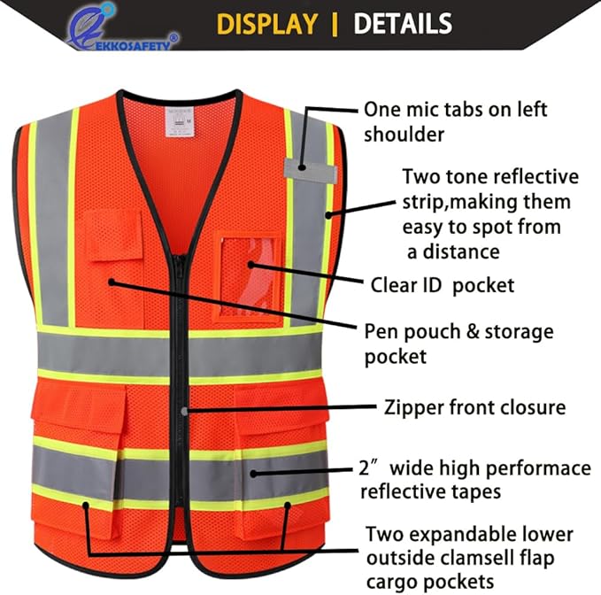 Safety Vest for Men Women Reflective - Image 3