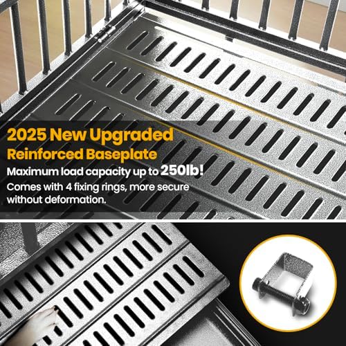 Oranland 48 Inch Heavy Duty Dog Crate for High Anxiety Large Dogs,Silver - Image 2