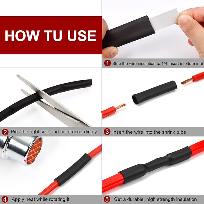 Chanzon 2:1 Ratio 2-3/8" Heat Shrink Tubing 3.3Ft Roll Blue Polyolefin Sleeving - Image 4