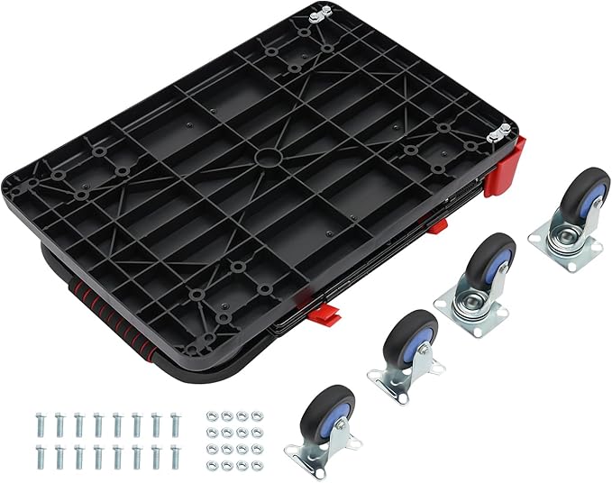 2 in 1 Platform Truck Cart, 330lbs Capacity Hand Moving Cart 28.35 x 18.9 in - Image 7