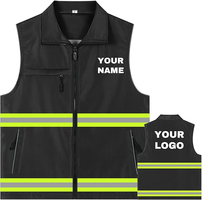 YOWESHOP Lightweight Zip-Up Safety Vest by YOWESHOP