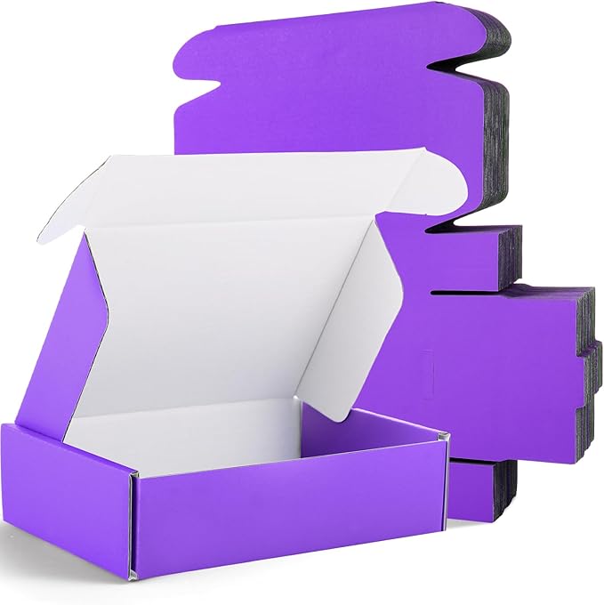 Spakon 50 Packs Shipping Boxes Cardboard Corrugated Mailer Packaging Boxes by Aranorun