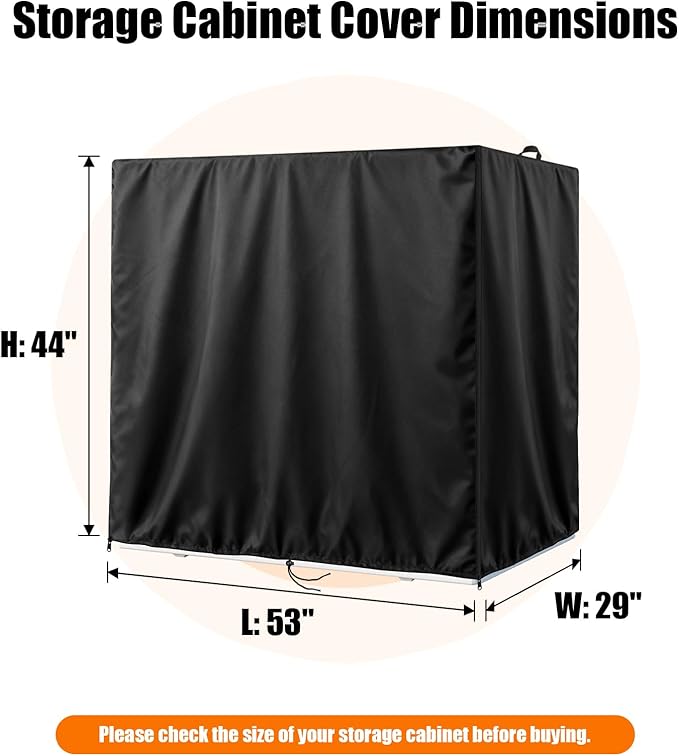 Kasla Storage Cabinet Cover, Outdoor Chest Storage Waterproof Cover, - Image 2