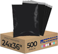 Metronic Poly Mailers 24×36 500Pack Black, Extra Large Shipping Bags by METRONIC