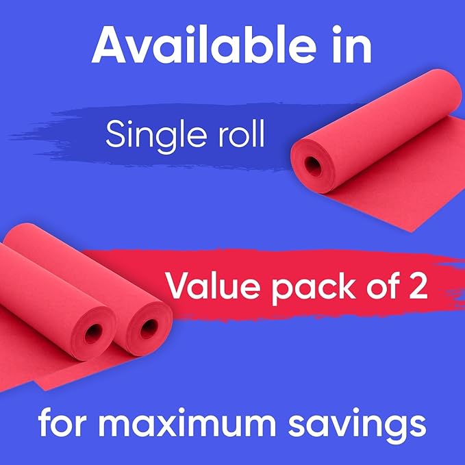 48" x 1200" Red Kraft Paper Roll, 45 lbs Thickness, Made in USA Colored Kraft - Image 2