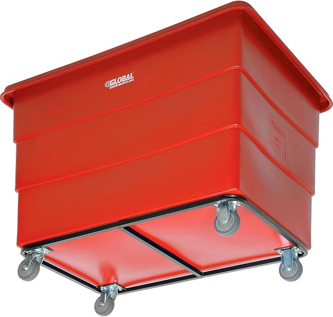 Global Industrial 20 Bushel Plastic Bulk Box Truck, Steel Chassis Base - Image 3