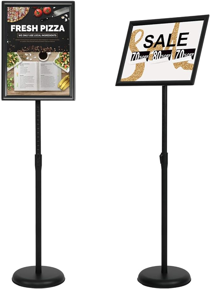 11 x 17 Inch Adjustable Pedestal Sign Holder Poster Stand, Heavy Duty Floor by VAIIGO