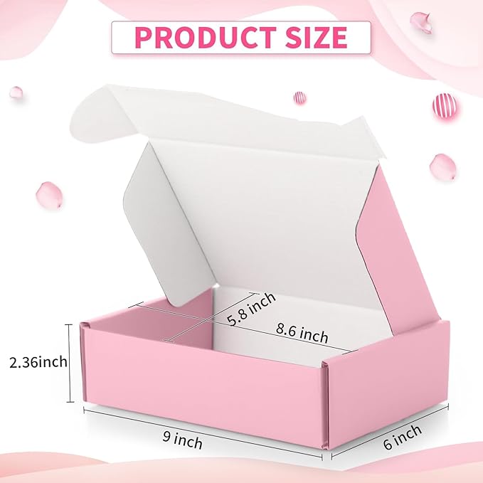 Spakon 50 Packs Shipping Boxes Cardboard Corrugated Mailer Packaging Boxes - Image 2