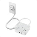 Flat Plug Extension Cord 5 Ft, TESSAN Surge Protector Power Strip Ring Pull by TESSAN