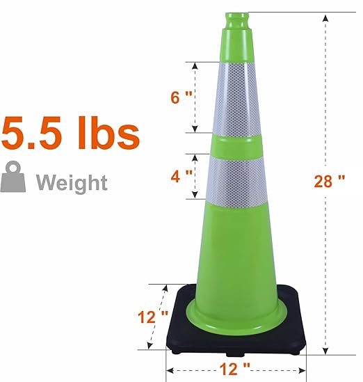 28 inch Traffic Safety Cones Road Cones, Construction Cone - Image 2