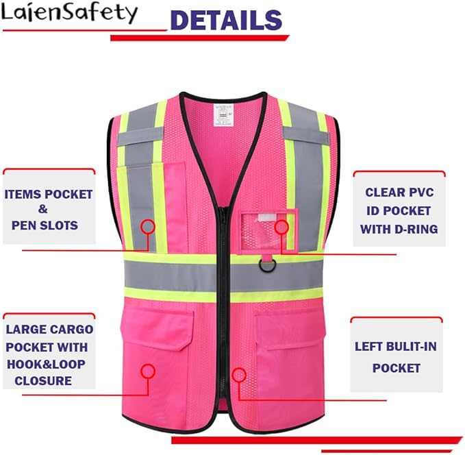 Safety Vest for Men Women Reflective - Image 3