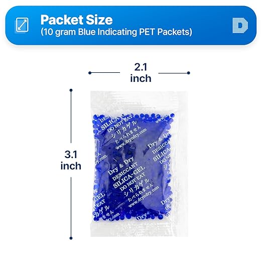 Dry & Dry 10 Gram Blue Indicating Silica Gel Packs - Image 6
