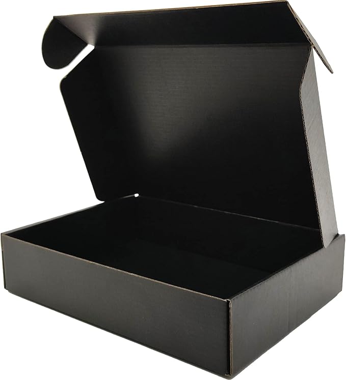Small Black Shipping Boxes for Small Business Pack of 25-9x6x2 inches Cardboard - Image 3