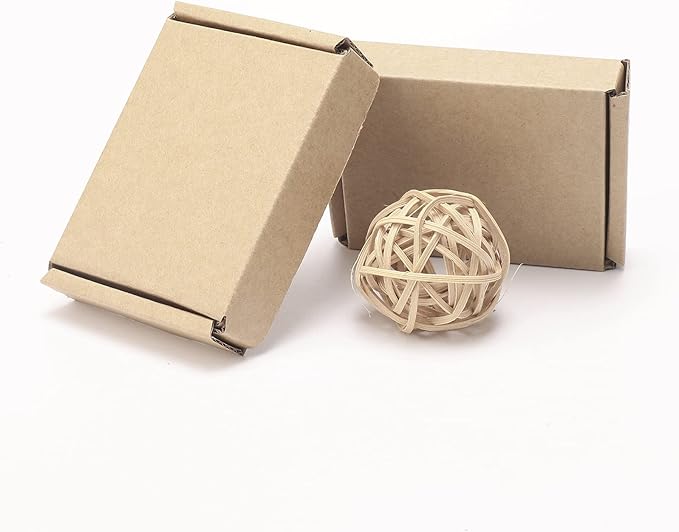 Ellbest 50pcs Kraft Paper Boxes, Corrugated Mailing Cardboard Packing Box - Image 5