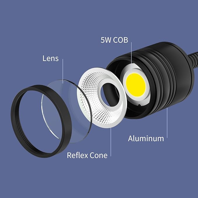 Led Magnetic Work Light 400mm Flexible Gooseneck lamp 500 Lumens 120 Volt - Image 8