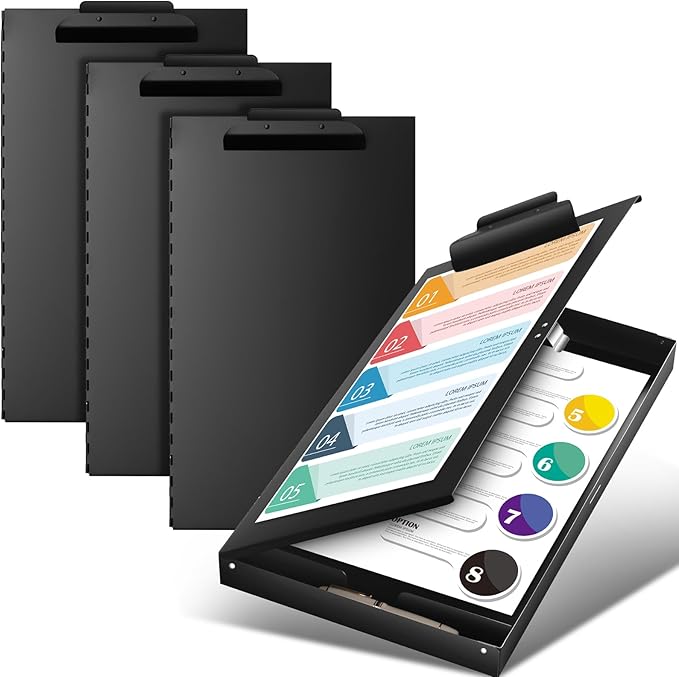 3 Pcs 11 x 17 Inch Aluminum Clipboard by Chivertion