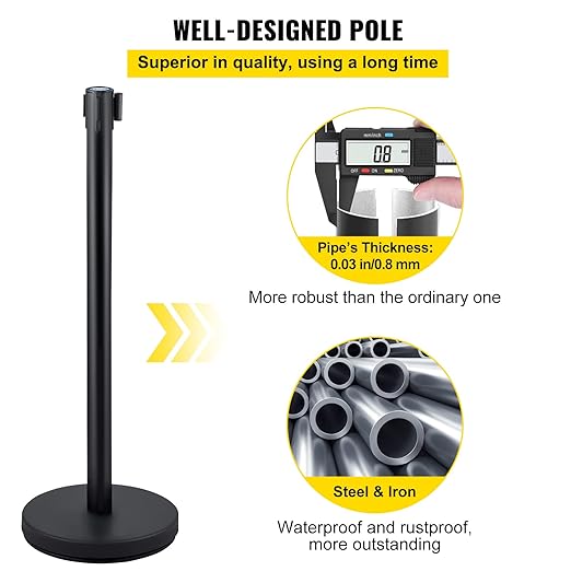 VEVOR Crowd Control Stanchion Set, Stanchion Set - Image 3