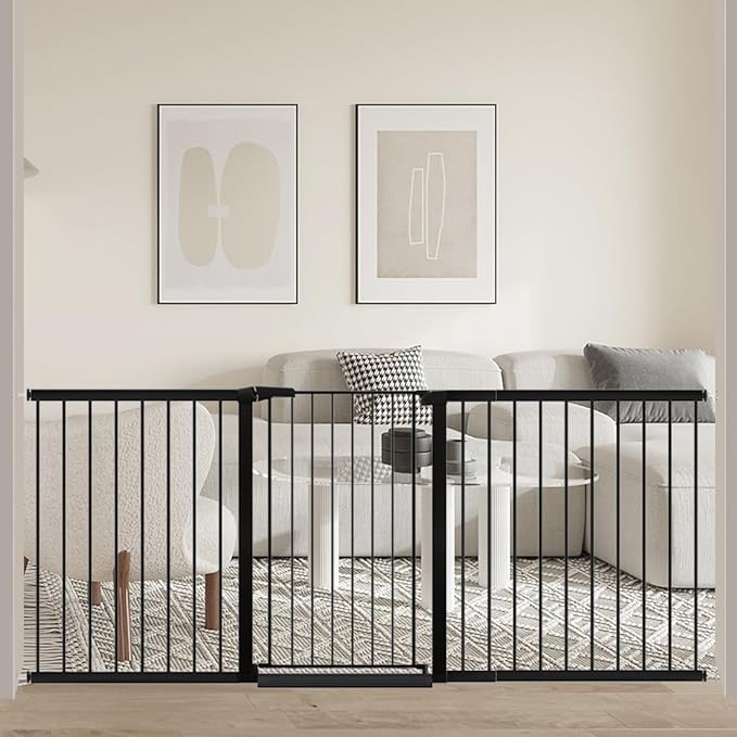 38.5" Extra Tall Dog Gate 79.13"-81.89" Wide by FairyBaby