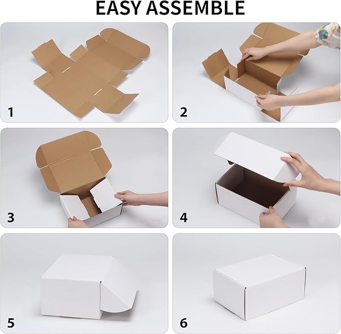 RLAVBL 9x6x4 Inches Shipping Boxes Set of 25, Mailer Boxes - Image 5