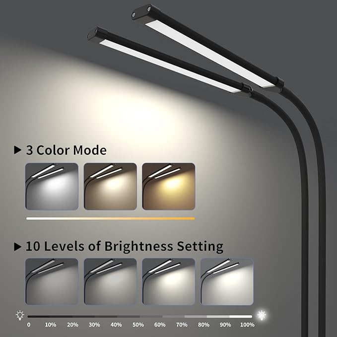 iZELL Desk Lamp, Desk Lamps for Home Office - Image 3