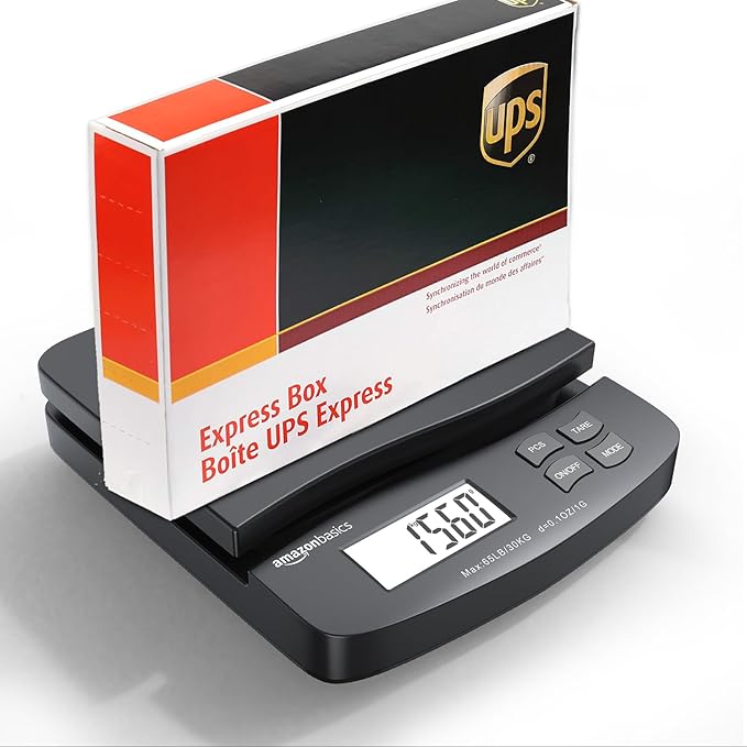 Amazon Basics Digital Postal Scale, AC Adapter, 65 lb Capacity, 0.1 oz - Image 4