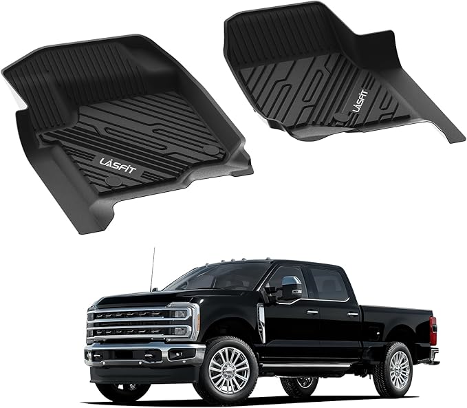 LASFIT Floor Mats for Ford F250 F350 F450 2017-2026 Crew Cab Front Bucket Seat - Image 9
