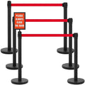 INMOZATA 6 Pack Retractable Belt Stanchions, Sign Holders, Heavy-Duty Steel by INMOZATA