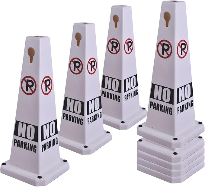 26.5" Caution Cones, 4-Sided Visible Safety Signs by OranclUS