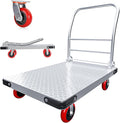Heavy Duty Foldable Platform Truck - 2700LB Capacity Steel Push Cart by kaiwrxin
