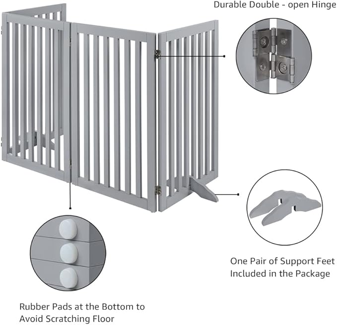 unipaws 36”H Free Standing Pet Gate - Image 7
