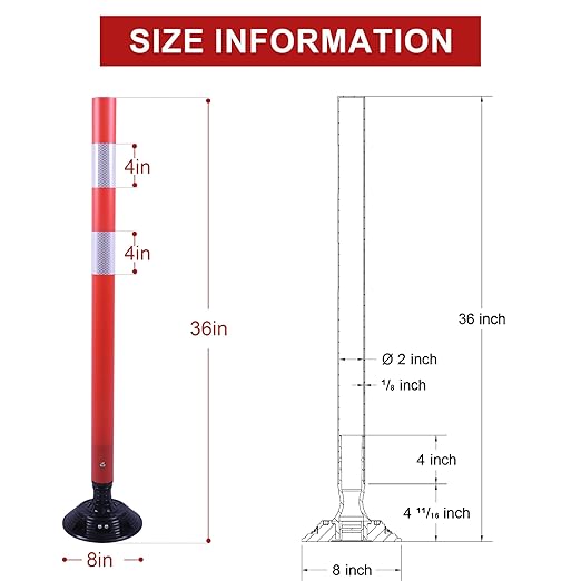 36 Inch Heavy Duty Traffic Cones 8-Pack - Image 7