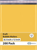 Kraft 8.5x12 Poly Bubble Mailers #2 | Padded Envelopes by MAILERVIEW