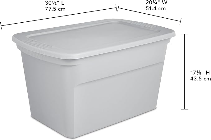 Sterilite 30 Gal Storage Tote, Stackable Bin - Image 3
