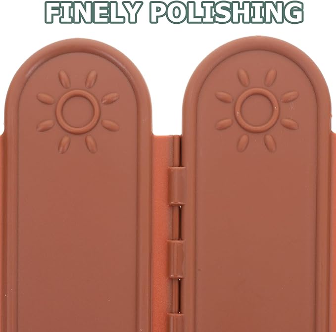 Plastic Garden Lawn Fence Panel High Long Deep Brown Landscape Edging Border - Image 2