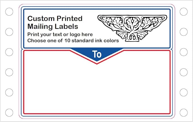 Shipping Stickers, Custom Printed Continuous Pinfeed - Image 2