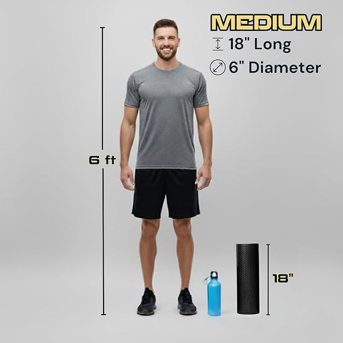 Fitizen Foam Roller – Muscle Massage Rehab Stiff Back Pain Physical Therapy - Image 3
