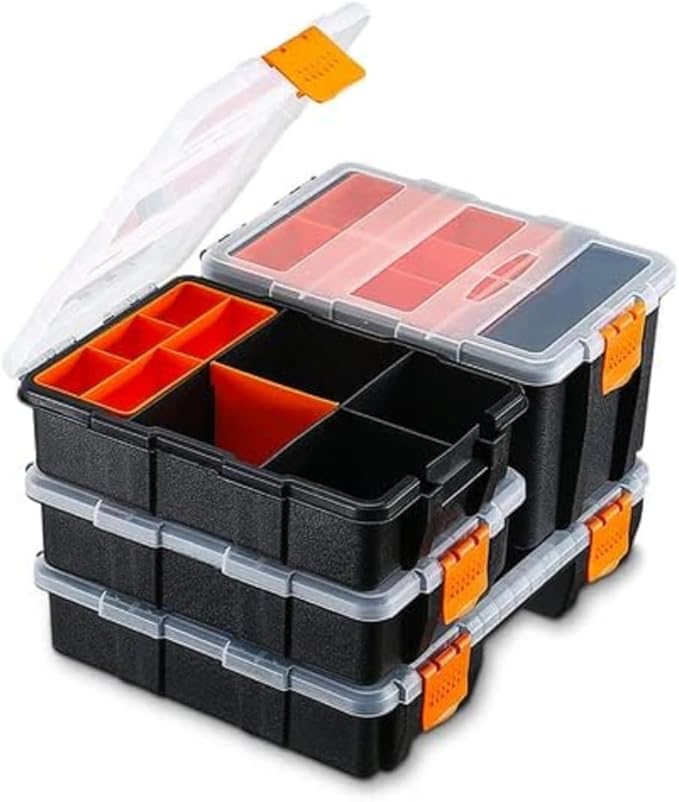 Andalus Tools Organizer Box, Small Parts Storage Multi-Compartment Portable - Image 4