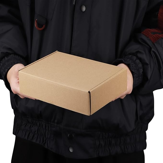 PHAREGE 9x6x2 inch Shipping Boxes Bulk 50 Pack Brown, Tab Lock Tuck Top Mailer - Image 4
