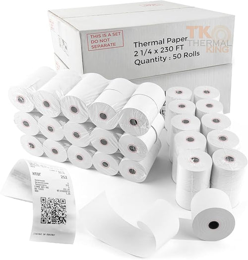 2 1/4" x 230' Thermal Paper, POS Receipt Paper by TKThermalKing